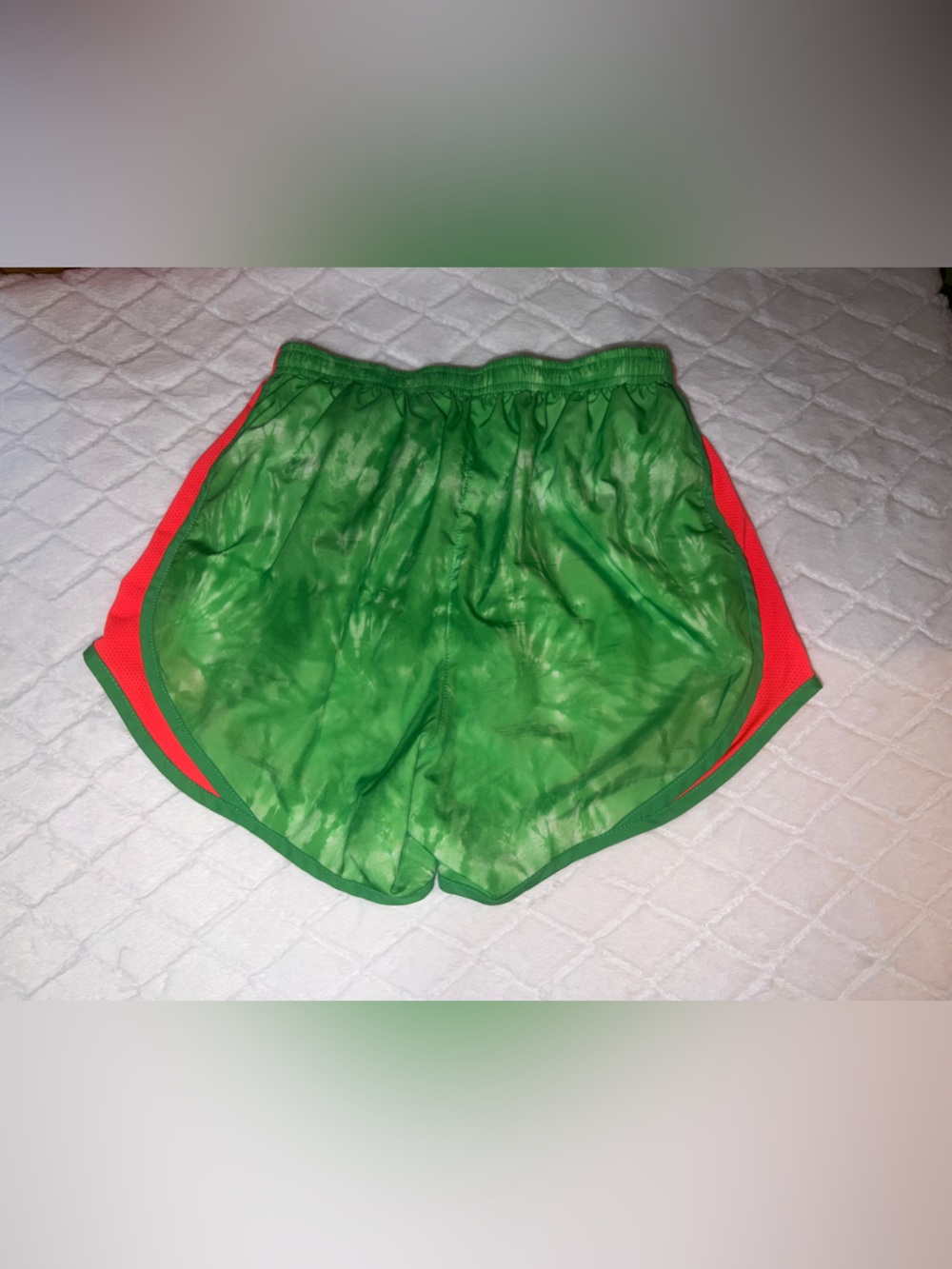 Nike Green and coral Athletic Running Shorts - Picture 2 of 8